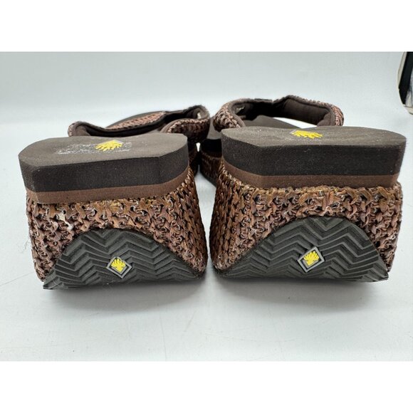 Volatile Women's Chunky Wedge Platform Flip Flop Thong Sandal Sz 11 Brown Casual - Picture 10 of 11